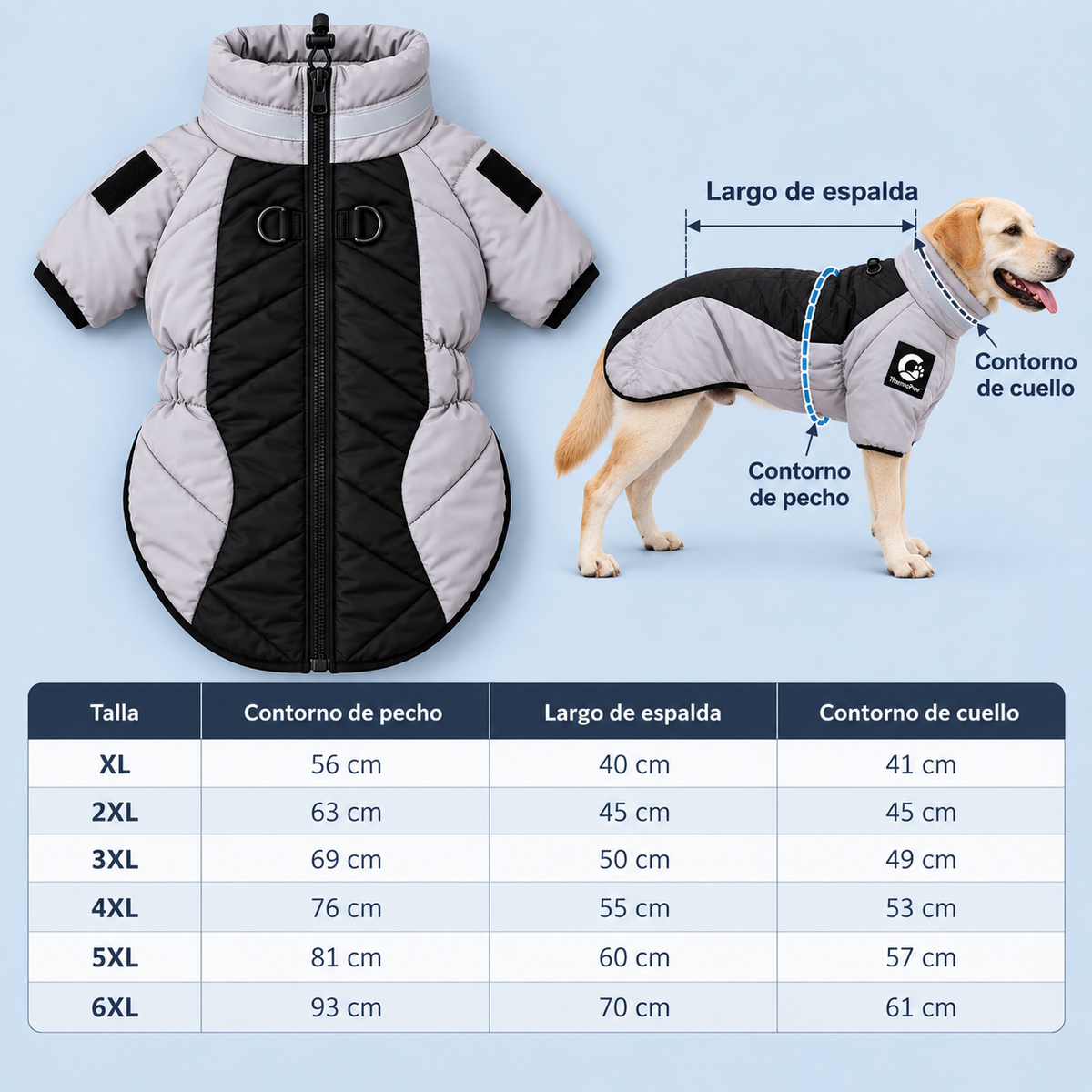 ThermoPaw™ — Abrigo Térmico Impermeable para Perros